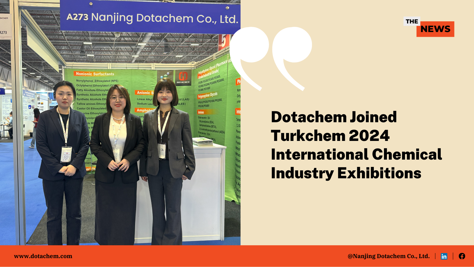 2024 TURKCHEM யூரேசியா சர்வதேச இரசாயன கண்காட்சியில் Dotachem வழங்குகிறது