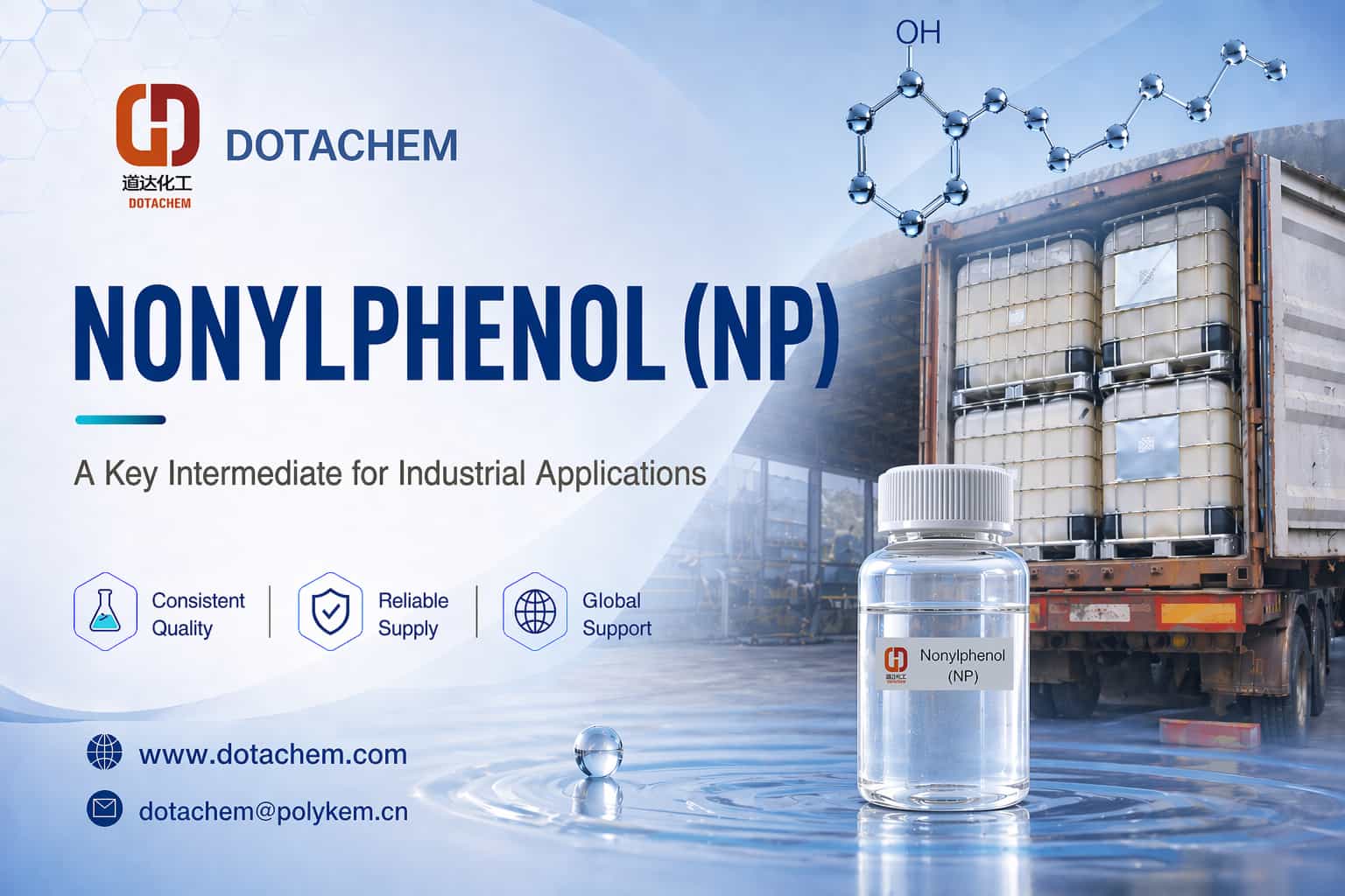 Dotachem Nonylphenol (NP): தொழில்துறை பயன்பாடுகளுக்கான ஒரு முக்கிய இடைநிலை