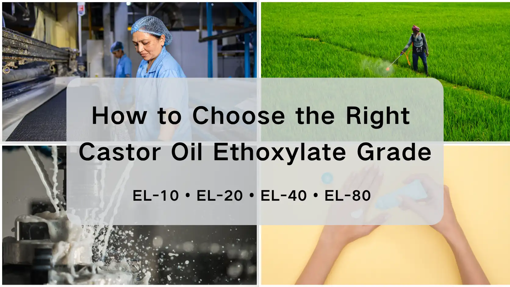 EL-10 முதல் EL-80 வரை: ஆமணக்கு எண்ணெய் எத்தாக்சைலேட் தரத் தேர்வை எத்தாக்சைலேஷன் எவ்வாறு பாதிக்கிறது